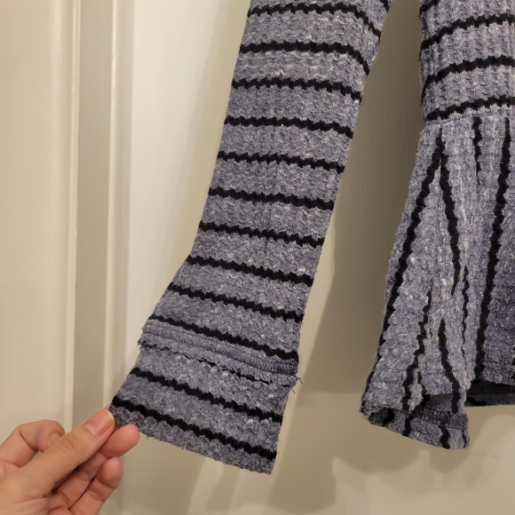 Free People Stripe Peplum Top - Picture 7 of 10